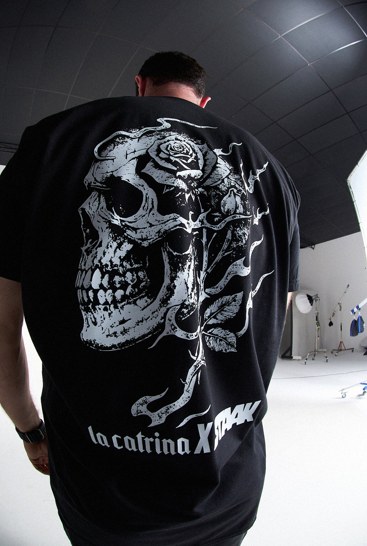 Camiseta Over Rose Skull